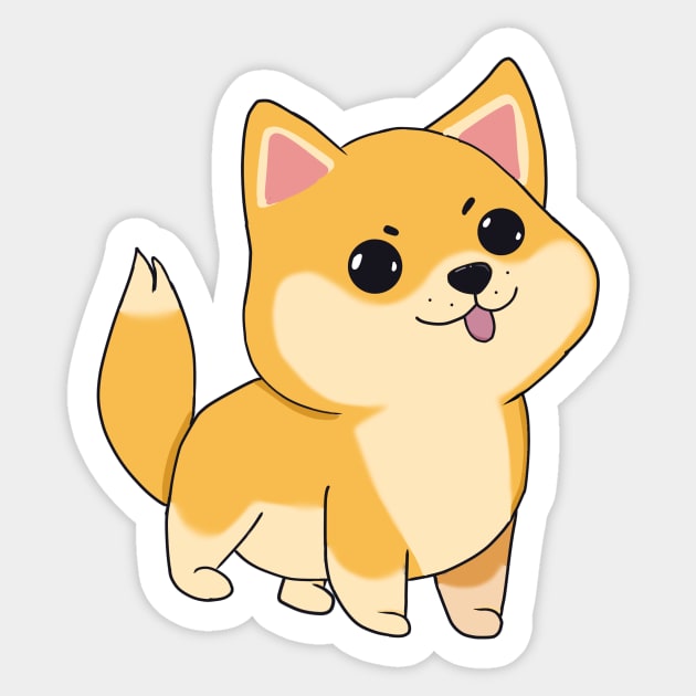 Kawaii Shiba Inu Dog, Love Shiba Inus Sticker by logiamerch